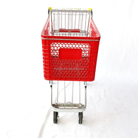 Chariot d'épicerie en plastique à usage intensif