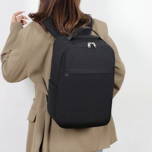 Oral-Buy Laptop <b>Backpack</b> <b>Large</b> Capacity Breathable Business Travel Commuting School Bag Solid Color Black Gray Blue Pink - Product Image 1