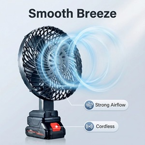 Ventilateur électrique sans fil à prix abordable, de qualité industrielle, pour <span class=keywords><strong>extérieur</strong></span>, avec moteur sans balais à vitesse réglable et support de recharge - Product Image 6
