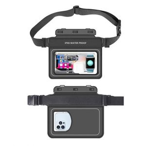 Nueva Bolsa Impermeable para Teléfono, para Deportes al Aire Libre, IPX8, Negra, de PVC Transparente, para Nadar, Ligera, para Correr, con Cinturón - Product Image 1