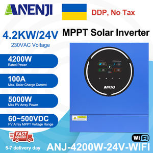 Inversor Solar Híbrido ANJ-4.2KW-24V-WIFI 24V On/Off Grid con Doble Salida 220/230VAC 120A 50/60Hz y Controlador de Carga Solar PV 60-500V - Product Image 2
