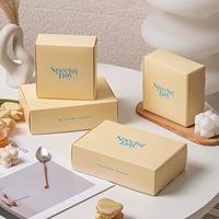Emballage en carton pliable biodégradable personnalisé en gros pour gâteaux, biscuits, cookies, beignets avec logo