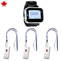 Sonnette avec antenne métallique à signal fort et dispositif de téléavertisseur à montre-bracelet pour personnes âgées à domicile