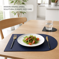 Set de table en cuir écologique de style nordique occidental de luxe, imperméable et isolant thermiquement, pour la salle à manger et les restaurants