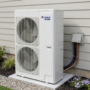 เครื่องปรับอากาศแบบแยกส่วนหลายจุด GMV5 Slim Commercial VRF Outdoor Unit R410A 380-415V สำหรับอาคาร ดีไซน์ภายนอกเพรียวบาง กะทัดรัด แนวตั้ง - Product Image 4