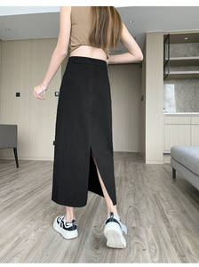 Gonna lunga in Denim 2023 da <span class=keywords><strong>donna</strong></span> gonna Casual abito a matita sottile stile semplice vita alta gonne con tasche <span class=keywords><strong>Jeans</strong></span> Midi - Product Image 4