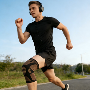 Rodillera de Spandex <span class=keywords><strong>con</strong></span> Cobre para Gimnasio, Fitness y Running <span class=keywords><strong>con</strong></span> Estimulación de <span class=keywords><strong>la</strong></span> Circulación Sanguínea y OEM ODM - Product Image 4