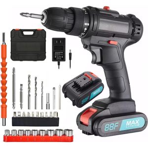 Sky-Touch 21V điện khoan Kit Cordless khoan Bộ 2 pin sạc 28 phụ kiện 2nd thế hệ điện công cụ điện - Product Image 3
