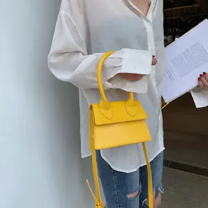 Bereit zum Versand Griff Mini Jelly Bag Mode Casual Cute Einkaufstasche Frauen Handtaschen Gelbe Farbe Für Mädchen