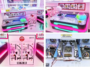 Mini Claw Crane Máy 4-người chơi <span class=keywords><strong>Arcade</strong></span> kỹ năng trò chơi đồ chơi với búp bê sang trọng giải thưởng nhựa mã thông báo mô hình trung tâm mua sắm vui chơi giải trí - Product Image 6
