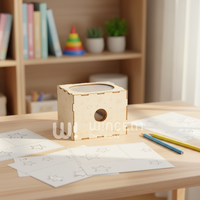 Caleidoscopio de Madera para Proyectar Estrellas, Modelo 3D, Juguete Educativo de Ciencia Óptica STEM, Regalo para Niños