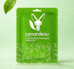 Masque facial en feuille de thé vert Renardeau OEM ODM, hydratant, blanchissant, à base de plantes, soin d'une journée, fabriqué en Corée, pour tous types de peau - Product Image 3