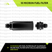 Filtre à carburant en ligne 10 microns AN8 AN10 en aluminium billette pour injection électronique
