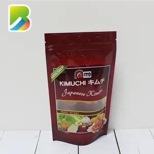 Özel Logo Compostable ayakta duran torba aperatif yiyecek baharat somun ambalaj pencere ile fermuarlı çanta gıda aperatif Doypack