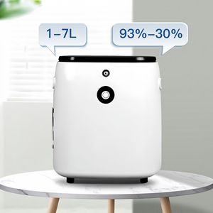 Concentrateur d'oxygène portable 1-7L 220V/110V pour usage domestique, compression électrique, 6KG, blanc/noir - Product Image 4