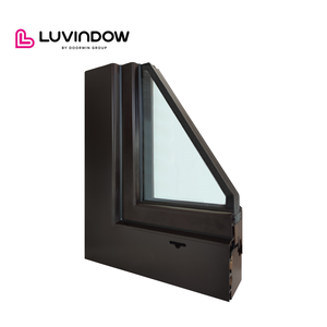 Fenêtres modernes en bois plaqué de pineAluminium à double vitrage Design simple Balançoire Style ouvert Ouverture verticale Motif Fenêtre d'angle - Product Image 6