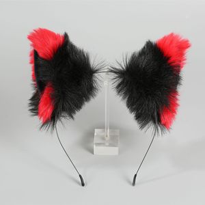Nouveau style, bandeau léger fait main pour femme, en fausse fourrure douce, avec oreilles de <span class=keywords><strong>loup</strong></span>, renard ou chat, style anime - Product Image 3