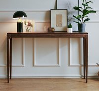 Table console moderne minimaliste scandinave de luxe en bois massif écologique durable, entièrement mortisée, sans obstacle, pour salon YD