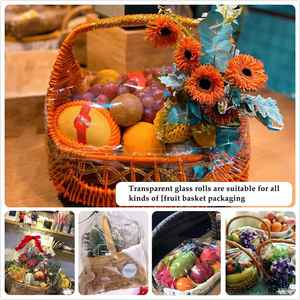 70cm*20m/<b>roll</b> 45mic Cellophane <b>Paper</b> Film Gift <b>Wrap</b> <b>Roll</b> for Flowers Craft Basket Packing - Product Image 6