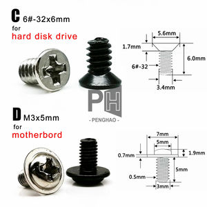 Boulon à vis à tête Phillips pour boîtier d'ordinateur disque dur ventilateur de refroidissement carte mère alimentation HDD PSU PCI montage réparation - Product Image 2