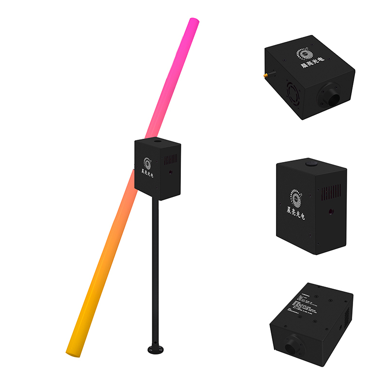 1.2m IP65 360 Spinning 26W LED Projection Light DMX512 DC24V 32Pixels RGB Aluminum Pixel Tube for Theme Park
