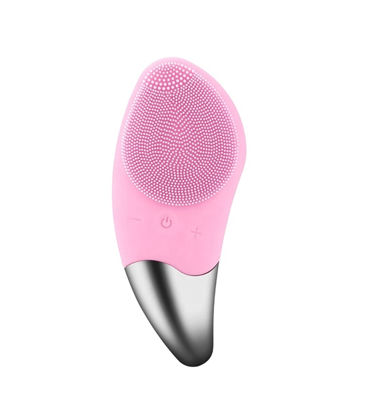 Mini cepillo de limpieza Facial de silicona sónica portátil eléctrico
