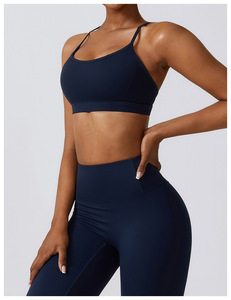 Personalizzare le <span class=keywords><strong>donne</strong></span> che si allenano in <span class=keywords><strong>palestra</strong></span> svuotano il reggiseno sportivo senza schienale Yoga con Cross Back - Product Image 5