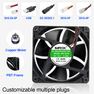 12038 24VDC 3000rpm 0.40a 120x120x38mm 4 inch bóng mang dòng chảy không khí lớn dòng chảy hướng trục quạt Quạt làm mát - Product Image 4