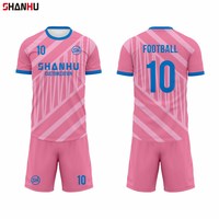 Ensemble de vêtements pour joueurs de football, tissu 100% polyester sublimé pour maillot de club, maillot de football, uniformes de football, designs de vêtements de sport