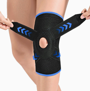 Genouillère respirante antidérapante avec soutien à ressort pour la gym, la course, la rééducation du genou, le basketball, le fitness et l'usage quotidien - Product Image 1