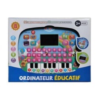 SamToyCn personalizado francés bebé tableta juguete PC portátil Pad máquina de aprendizaje niños aprendizaje tableta juguete educativo con pantalla Led