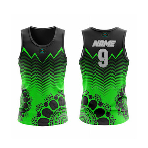 Groothandel Alle Jersey Custom Touch Voetbal Rugby Singlet Ademend Heren Touch Rugby Jersey Sublimatie Afdrukken 100% Polyester - Product Image 1