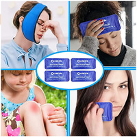 Masque facial en gel pour thérapie par le froid/chaud réglable avec housse amovible pour les soins de la tête en extérieur et le soulagement de la douleur