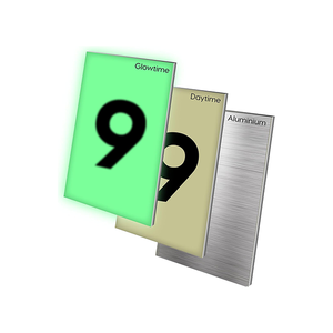 Numéros <span class=keywords><strong>de</strong></span> <span class=keywords><strong>maison</strong></span> en aluminium qui brillent dans le noir, plaques d'adresse lumineuses pour usage extérieur, étanches, panneaux <span class=keywords><strong>de</strong></span> porte lumineux autocollants - Product Image 1