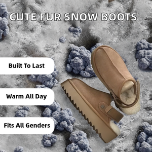 Zapatos de Marca de Diseñador Ugq, Botas de Nieve de Plataforma de Cuero Genuino Térmicas de Moda para Invierno y Otoño, Pantuflas Unisex - Product Image 4