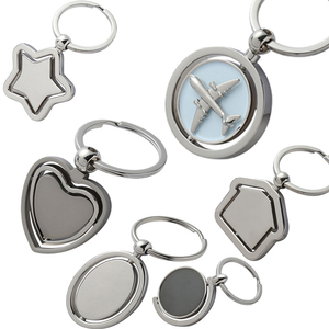 Biểu tượng tùy chỉnh trống xoay kim loại vòng Laser thép không gỉ trống quay khắc Keychain Keyring llaveros <span class=keywords><strong>AL</strong></span> por thị trưởng - Product Image 6