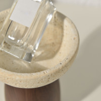 Luxuriöse Natürliche Marmor-Beige-Stein Obstschale Beige Travertin Dekor Küchen-Tischgeschirr