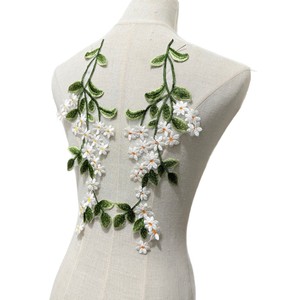 Parche de Malla con Flores de Encaje de Manzanilla Multicolor Mori para Decoración de Ropa Infantil, Accesorios Florales para Vestidos DIY - Product Image 1