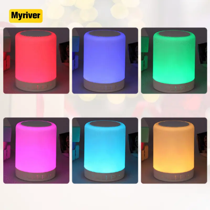 Новый подарок Myriver сенсорный Умный беспроводной цветной музыкальный динамик 5 Вт Светодиодная лампа Сувенирный Деловой Подарок на выпускной набор 2023 на день рождения