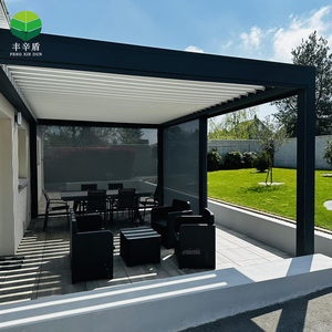 Pergola de jardin motorisée réglable <span class=keywords><strong>en</strong></span> aluminium bioclimatique Pergola de patio électrique d'extérieur à persiennes 3x3 3x4 4x4 <span class=keywords><strong>4x6</strong></span> - Product Image 5