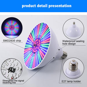 Ampoule LED PAR38 12V étanche IP68 avec télécommande, RGB multicolore, E27/E26, pour éclairage paysager et piscine sous-marine, corps en ABS - Product Image 3