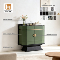 Meuble de rangement d'angle de luxe moderne en bois massif, style vintage, avec cloison décorative pour salon