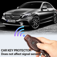 Étui de protection pour clé de voiture en cuir véritable fait main, durable, portable et élégant pour modèles Mercedes CL/CLA/GL/LK/AMG/B/C - Écologique et de haute qualité