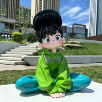 Op maat gemaakte glasvezel cartoon sculptuur grote FRP IP karakter standbeeld weerbestendig buiten winkelcentrum pop art commerciële decoratie