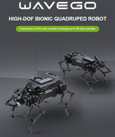 WAVEGO, 12-DOF Bionischer Hundeähnlicher Roboter, Open Source für ESP32 und PI4B, Gesichtserkennung, Farbverfolgung, Bewegungserkennung