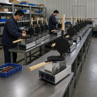 Machine à gaufres électrique professionnelle pour snacks, machine à rouleaux d'œufs et à cornets de crème glacée