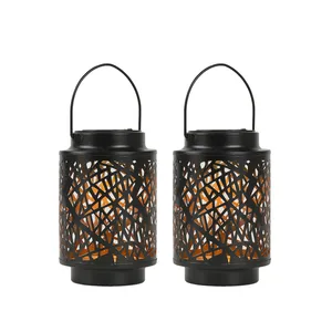 Gyjhy — lanterne solaire suspendue avec poignée, Pack de 2, luminaire décoratif d'extérieur, idéal pour un jardin