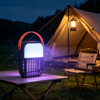 Lanterne de camping rechargeable, tue-moustiques, lumière LED portable pour l'extérieur, lampe de camping avec poignée pour tente, randonnée, pêche