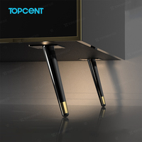 Pieds de meubles en métal Topcent, remplacements modernes, pieds coniques robustes pour table, canapé, avec vis