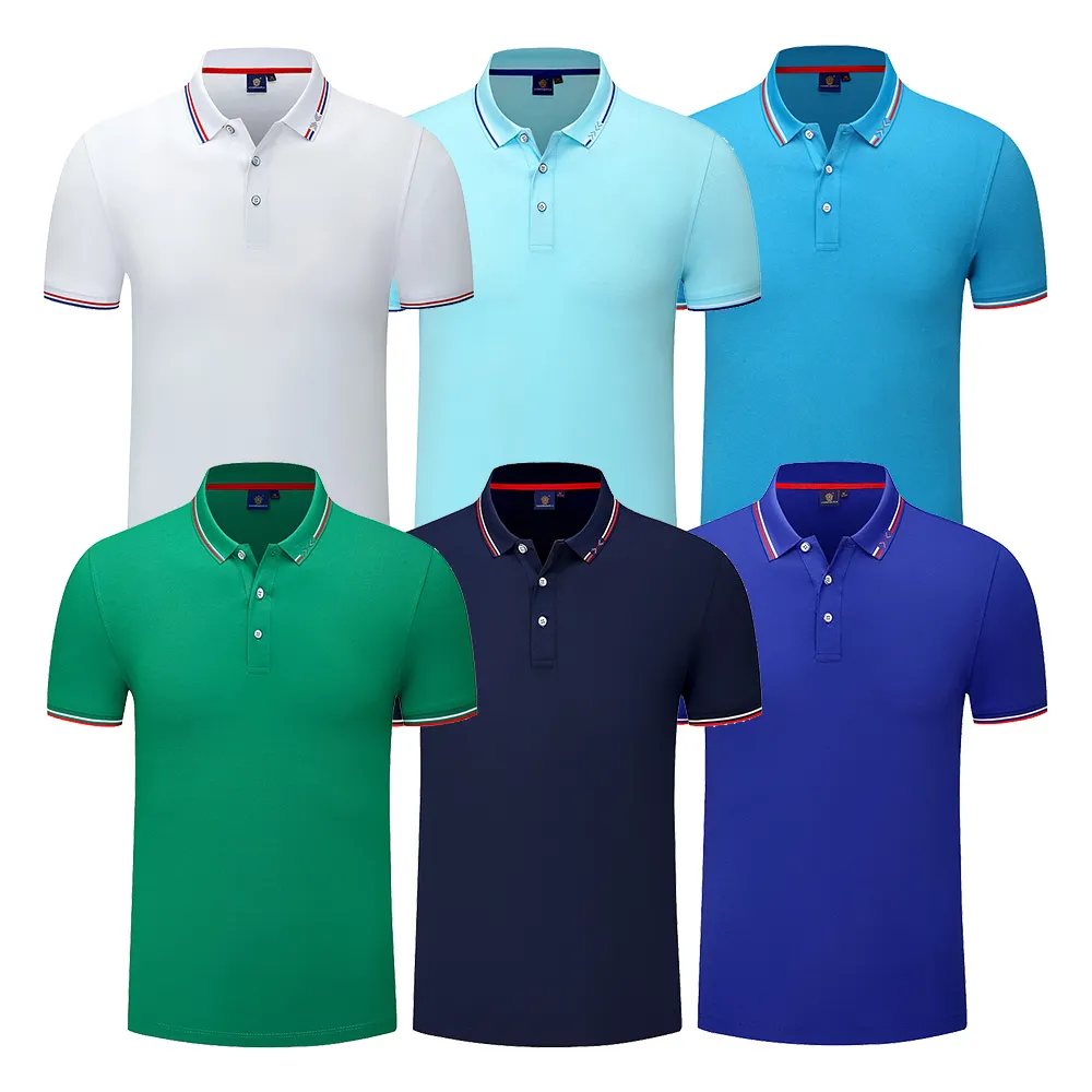 AI-MICH 100% Cotton Golf Shirt Breathable Quick Dry 210gsm Lightweight Summer Uniform Culture Shirt Custom Logo Pattern Polo